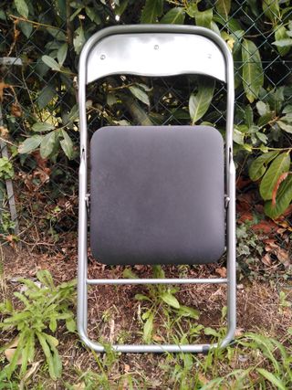 silla plegable negro