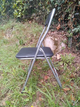 silla plegable negro