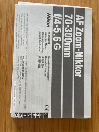 Teleobjetivo Nikon 70-300