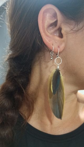 Pendiente/Adorno cabello pluma