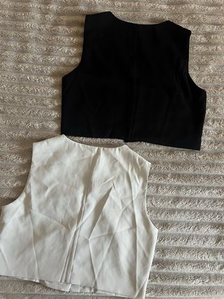 Pack 2 chalecos crop top botones DAZY