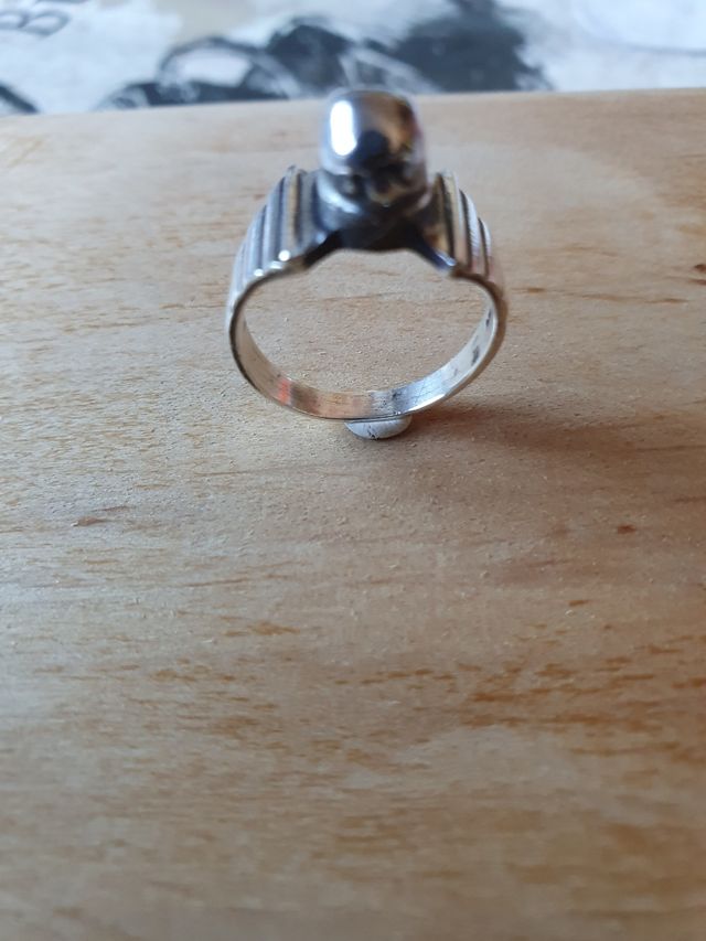 Muy Antiguo anillo de honor SS Totenkopf de plata