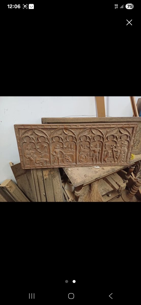 Cuadro madera tallada