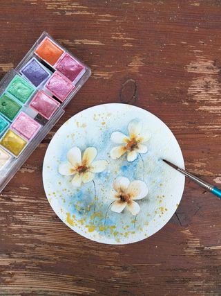 Dipinto a mano natura fiori handmade