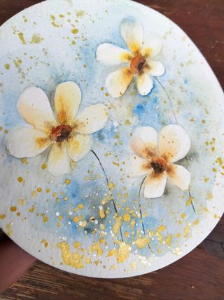 Dipinto a mano natura fiori handmade