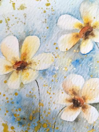 Dipinto a mano natura fiori handmade