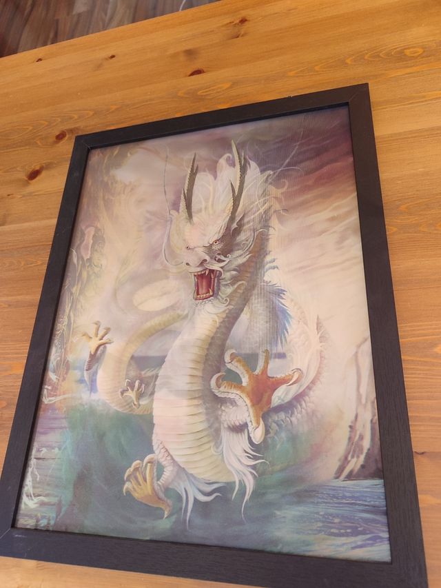 Cuadro holograma dragón