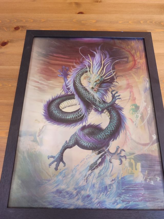 Cuadro holograma dragón