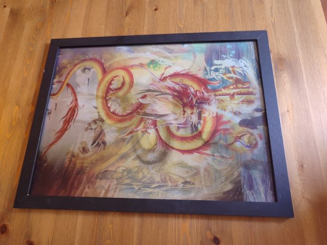 Cuadro holograma dragón