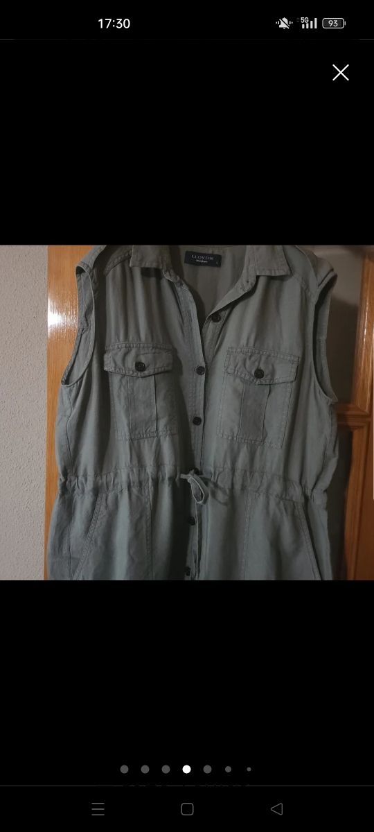 Vestido verde militar CORTE INGLES