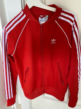 chandal rojo original adidas, chaqueta