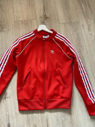 chandal rojo original adidas, chaqueta