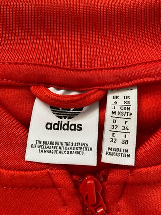 chandal rojo original adidas, chaqueta