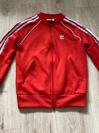 chandal rojo original adidas, chaqueta