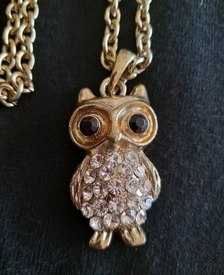 Cadena y colgante búho