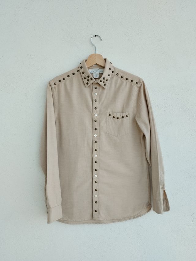 Camicia Beige Borchie