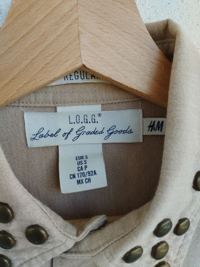 Camicia Beige Borchie