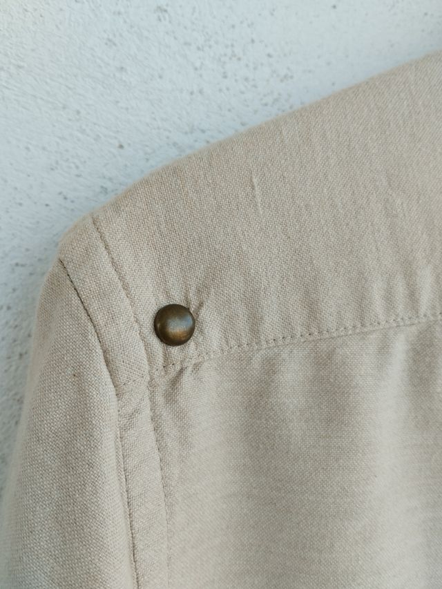 Camicia Beige Borchie