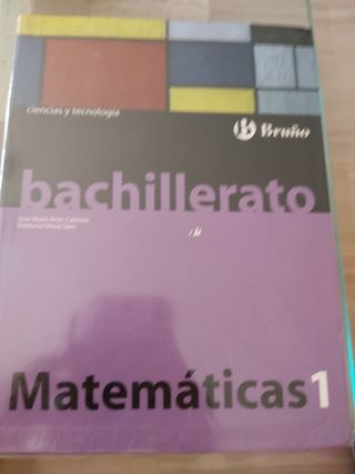 Libro matematicas 1 bachillerato editorial Bruño