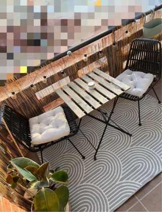 Sillas ratan negras jardin o interior