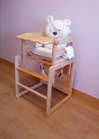 Trona bebé de madera