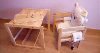 Trona bebé de madera
