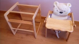 Trona bebé de madera