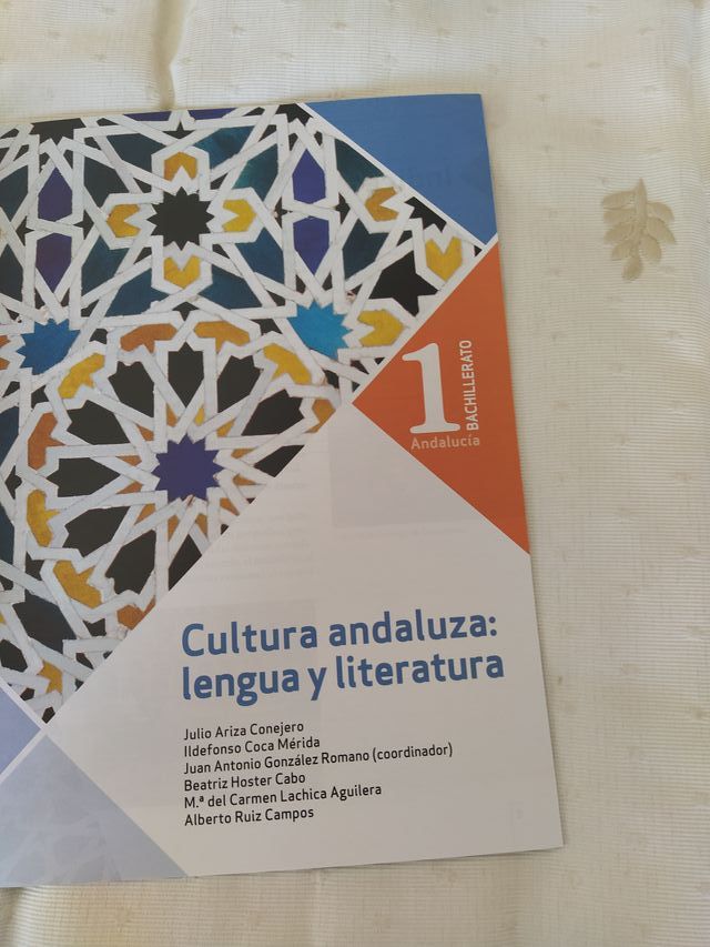 Libro de texto 1º Bachillerato Cultura andaluza.
