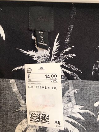 Camisa H&M con etiqueta