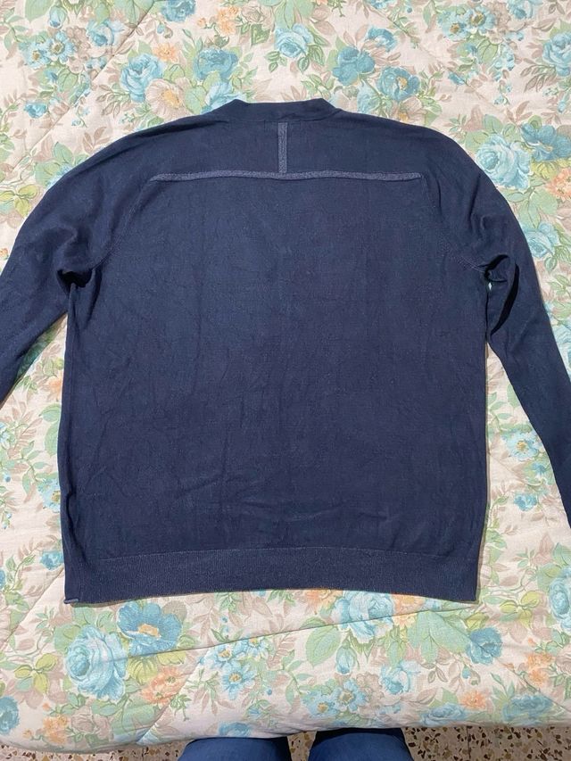 Cardigan blu e grigio Koan taglia XL