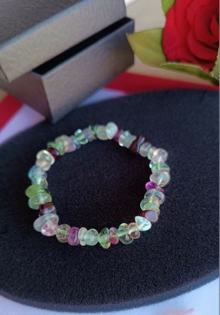 Nuovo - Braccialetto di Fluorite arcobaleno