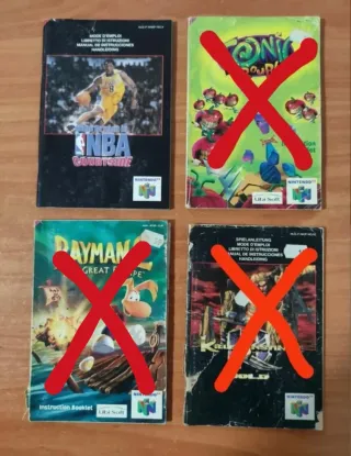 Manuales de juegos Nintendo 64