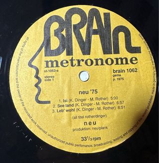 Neu! – Neu! '75 LP Germany Brain 1062 vinyl