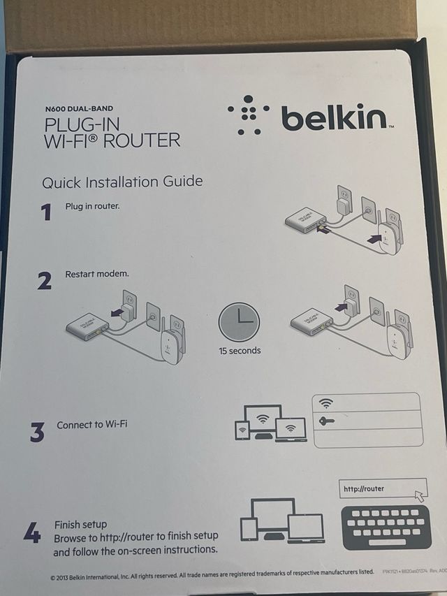 Roteador Wi-Fi Plug-In Belkin