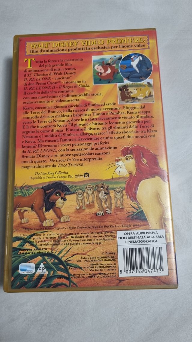 Videocassetta Il Re Leone II