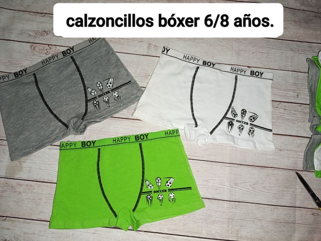 Lote de calzoncillos bóxer niño 6/8 años