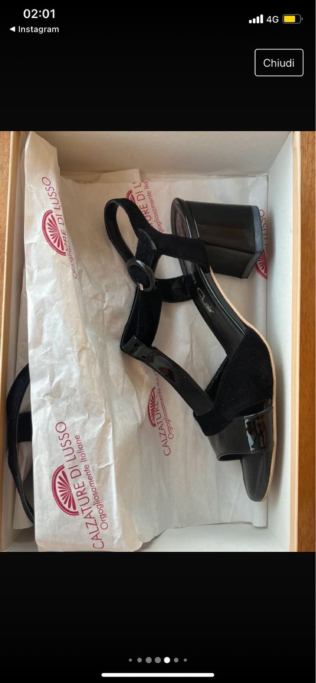 Sandalo Tacco nero donna