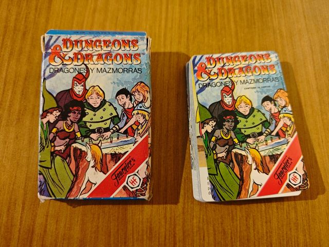 Dragones y mazmorras cartas años 80