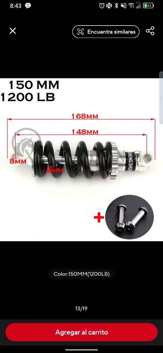 Suspensión de bicicleta y patinete
