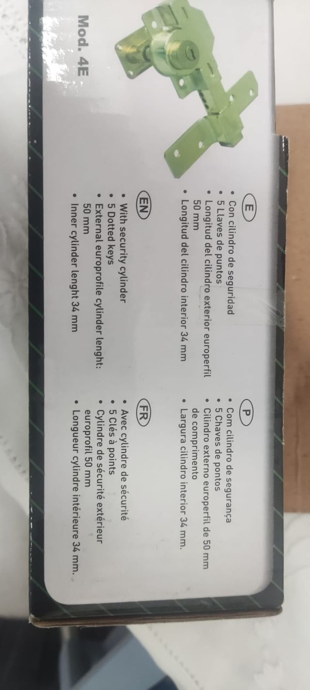 CERROJO SEGURIDAD. MOD. 4 AMIG 88X153 ORO