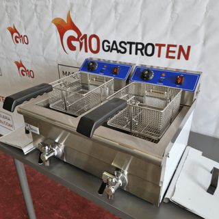 🔴 Freidora Eléctrica 6+6 Litros con grifo