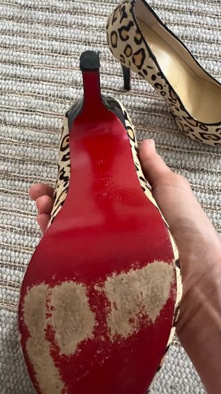 Zapatos de tacón alto estampado leopardo