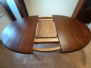 Mesa comedor madera (140cm*113cm), extensible
