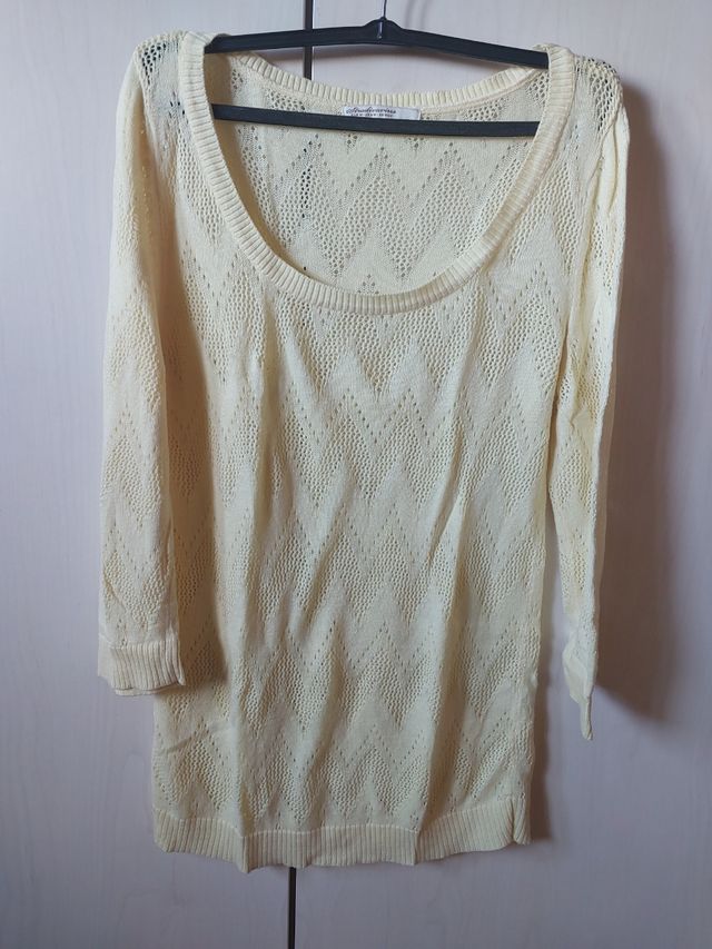 Jersey punto fino manga tres cuartos T.M