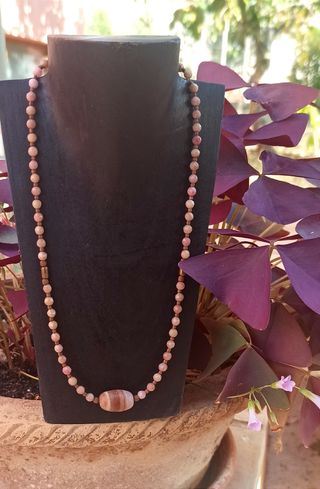 Collar gargantilla rodocrosita y Ágata