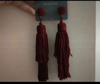 Pendientes largos de flecos