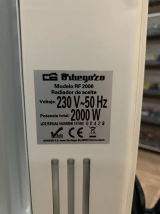 Orbegozo Radiador de aceite / 2000W
