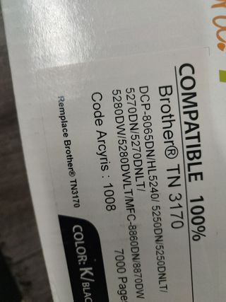 Tóner brother TN 3170 sin abrir negro