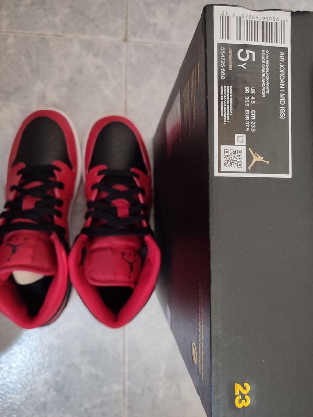 Nike Jordan 1 Mid Reverse Bred GS