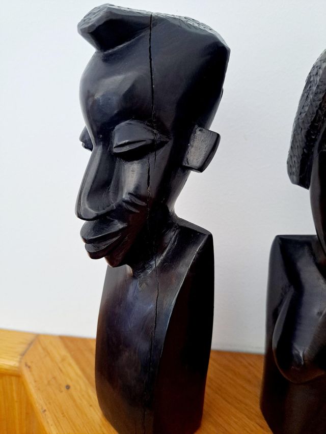 Lote pareja de africanos de ébano